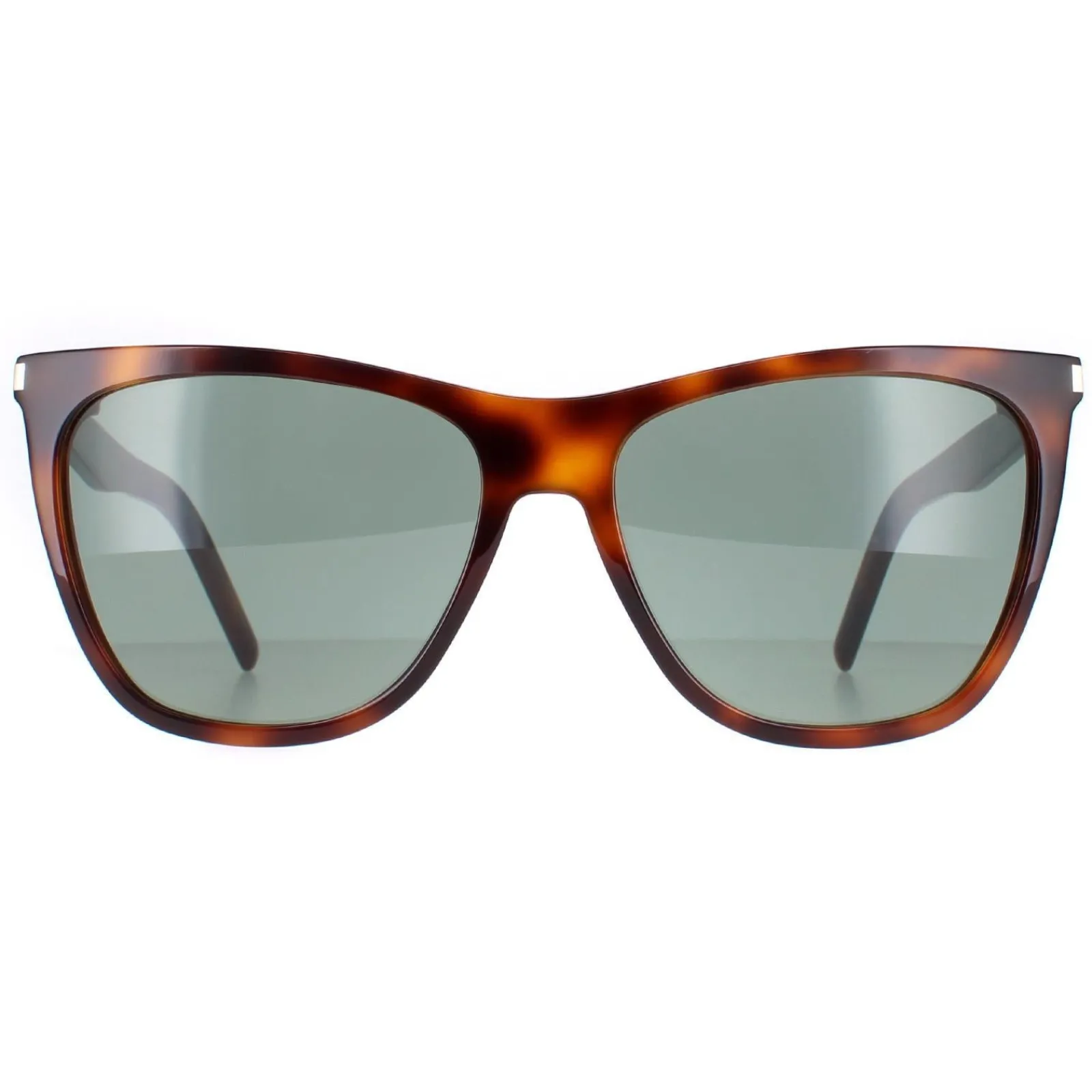 Saint Laurent Square|Saint Laurent^Sunglasses SL 526 002 Shiny Medium Havana Solid Green