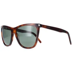 Saint Laurent Square|Saint Laurent^Sunglasses SL 526 002 Shiny Medium Havana Solid Green
