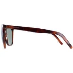 Saint Laurent Square|Saint Laurent^Sunglasses SL 526 002 Shiny Medium Havana Solid Green
