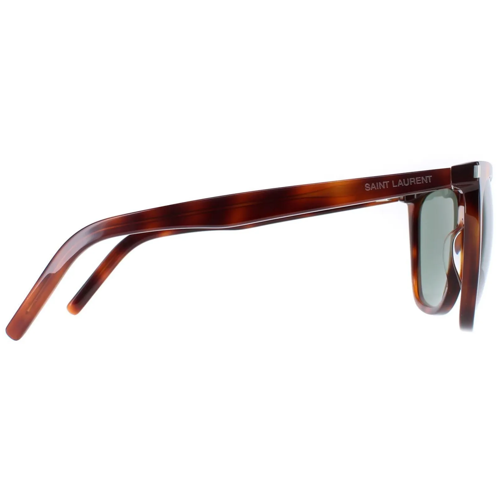 Saint Laurent Square|Saint Laurent^Sunglasses SL 526 002 Shiny Medium Havana Solid Green