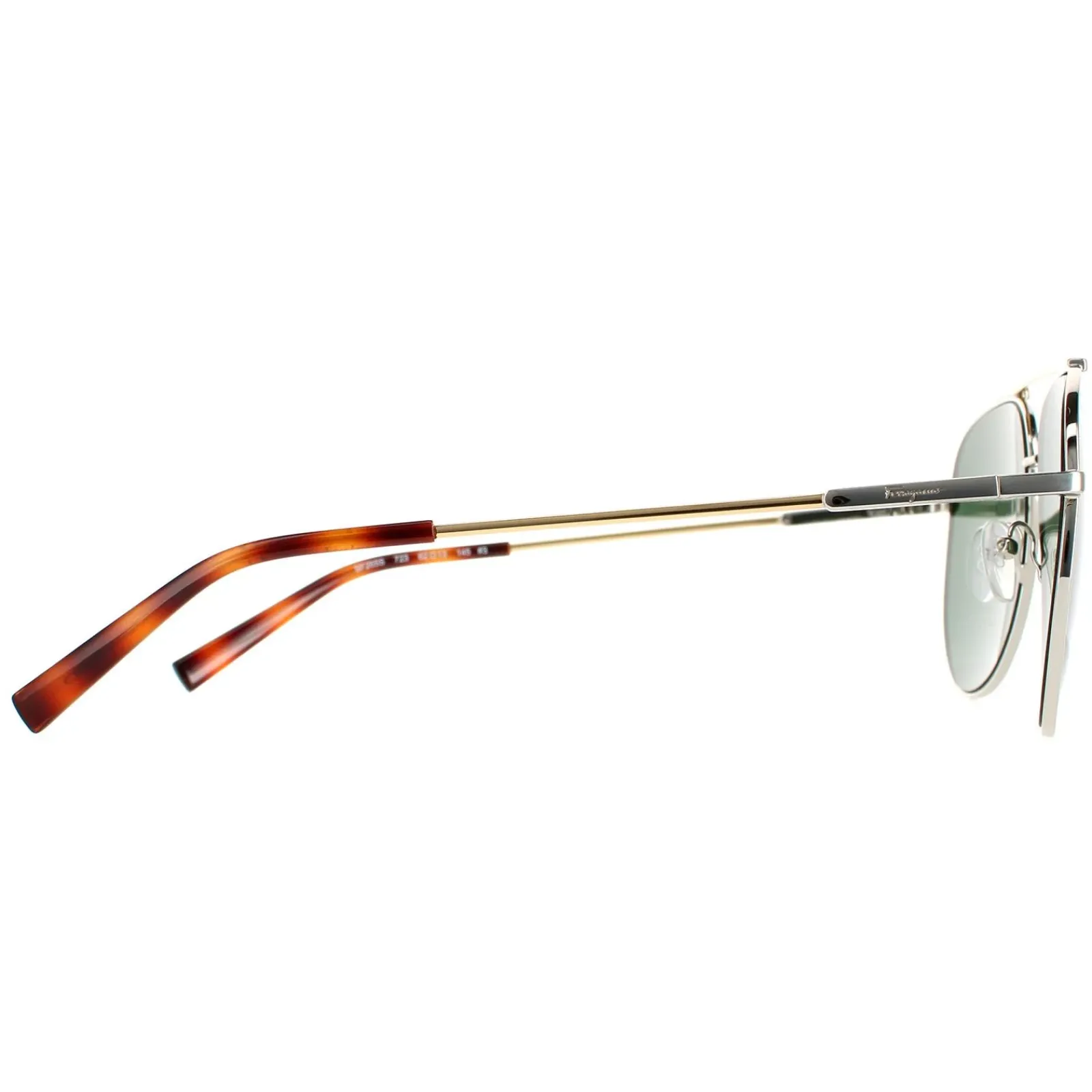 Salvatore Ferragamo Aviator|Aviator^Sunglasses SF265S 723 Gold Tortoise Green