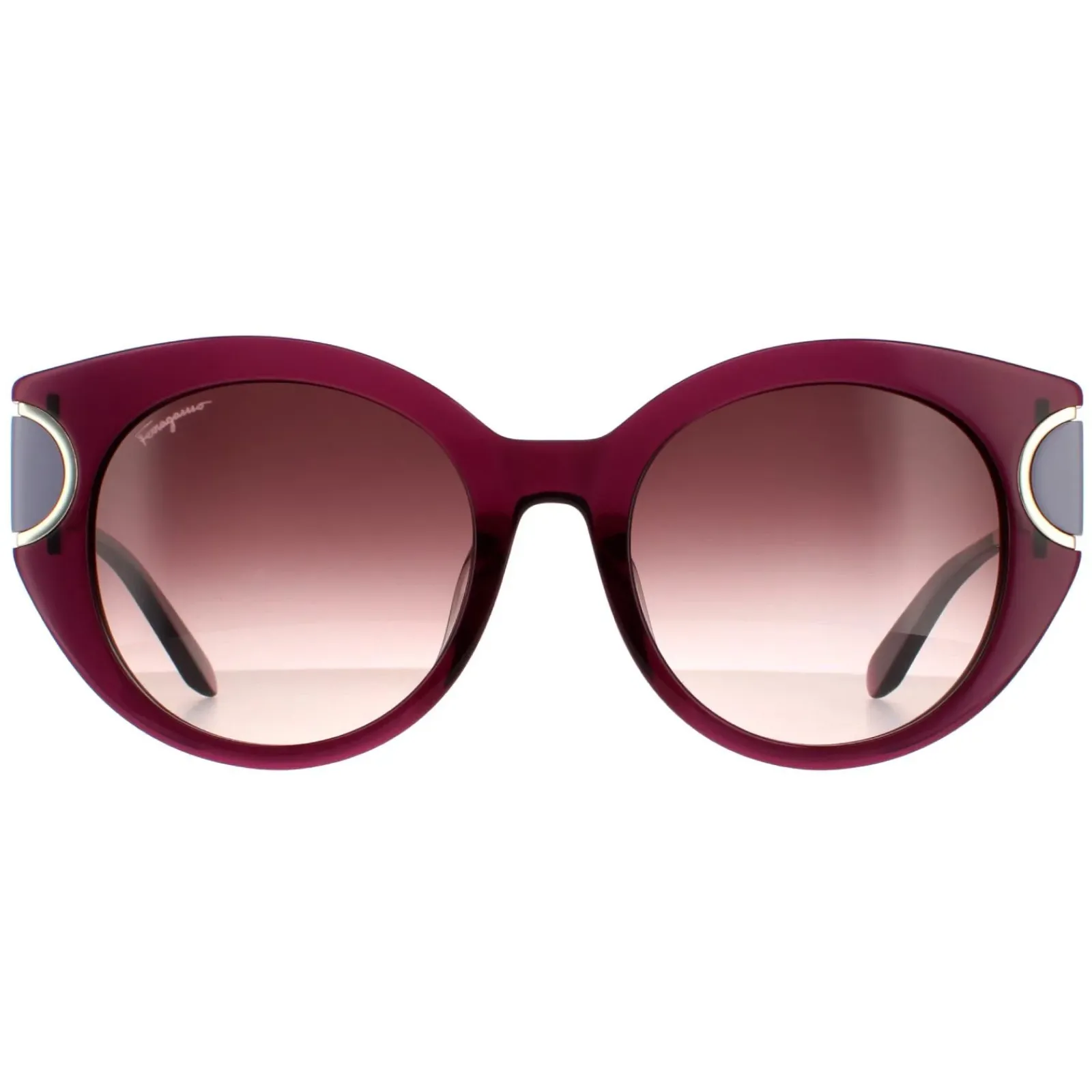 Salvatore Ferragamo Cat-Eye^Sunglasses SF840SA 500 Violet Brown Wine Gradient