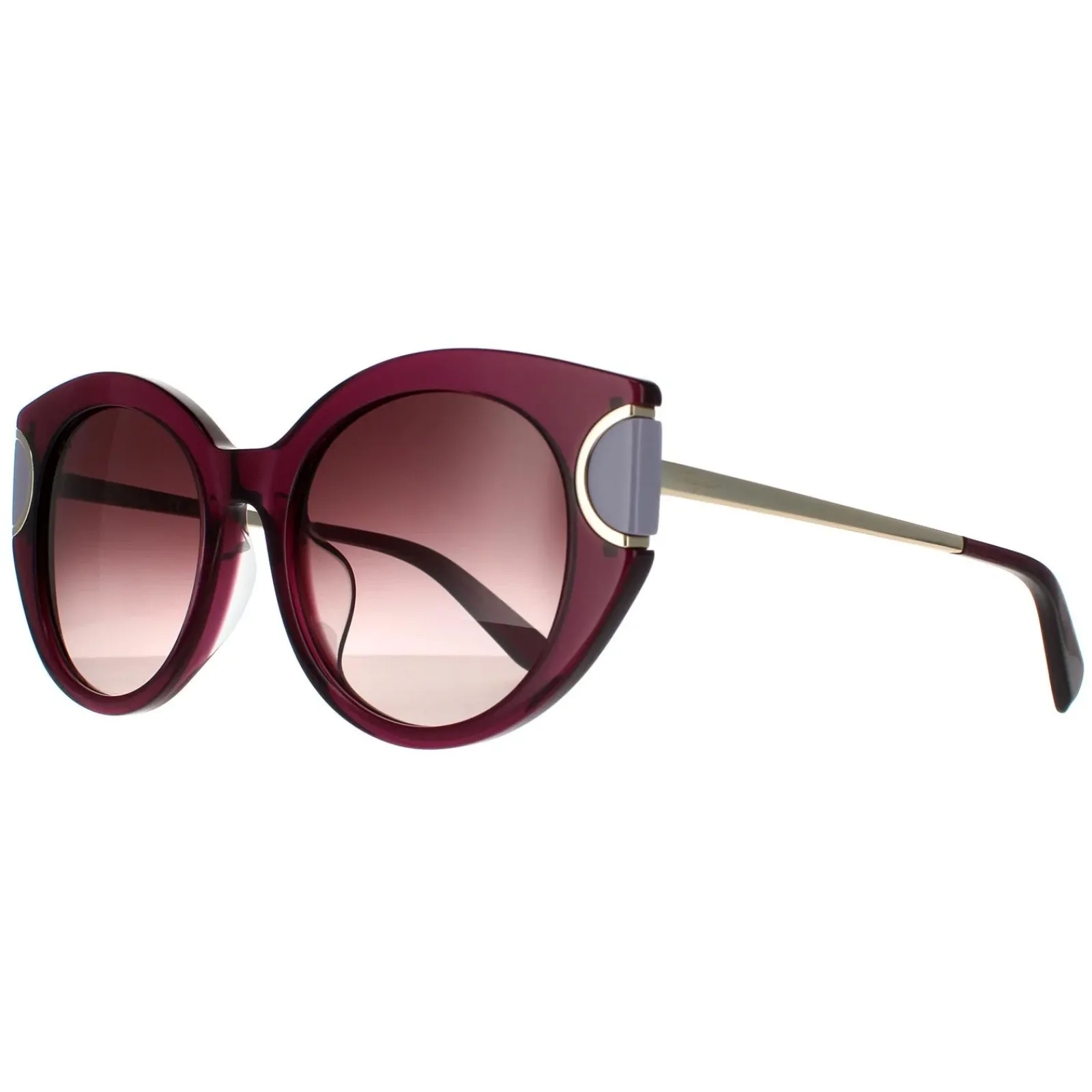Salvatore Ferragamo Cat-Eye^Sunglasses SF840SA 500 Violet Brown Wine Gradient
