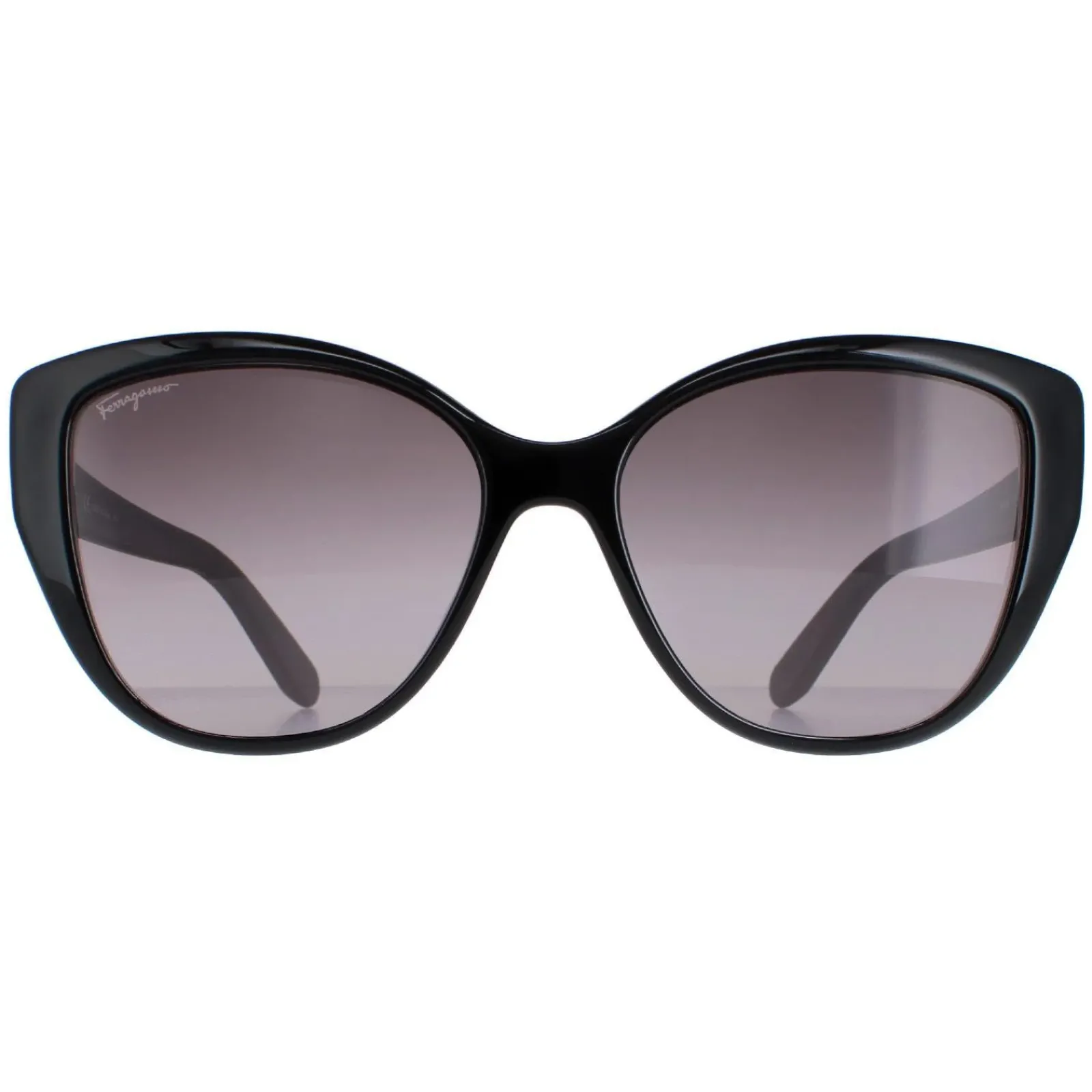 Salvatore Ferragamo Cat-Eye^Sunglasses SF912S 001 Black with Flower Print Grey