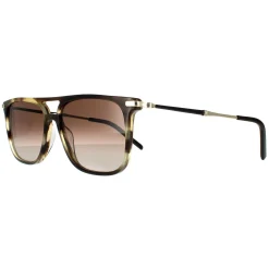 Salvatore Ferragamo Square^Sunglasses SF966S 319 Striped Khaki Brown Gradient