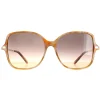 Salvatore Ferragamo Square^Sunglasses SF990SR 218 Blonde Havana Grey Gradient