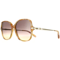 Salvatore Ferragamo Square^Sunglasses SF990SR 218 Blonde Havana Grey Gradient