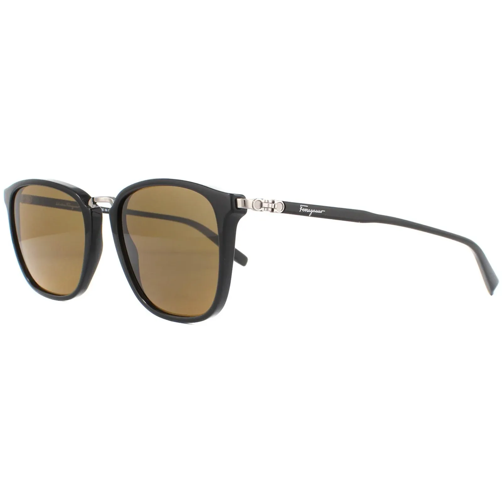 Salvatore Ferragamo Square^Sunglasses SF910S 001 Black Brown