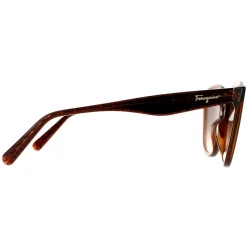 Salvatore Ferragamo Square^Sunglasses SF977S 210 Crystal Brown Brown Gradient