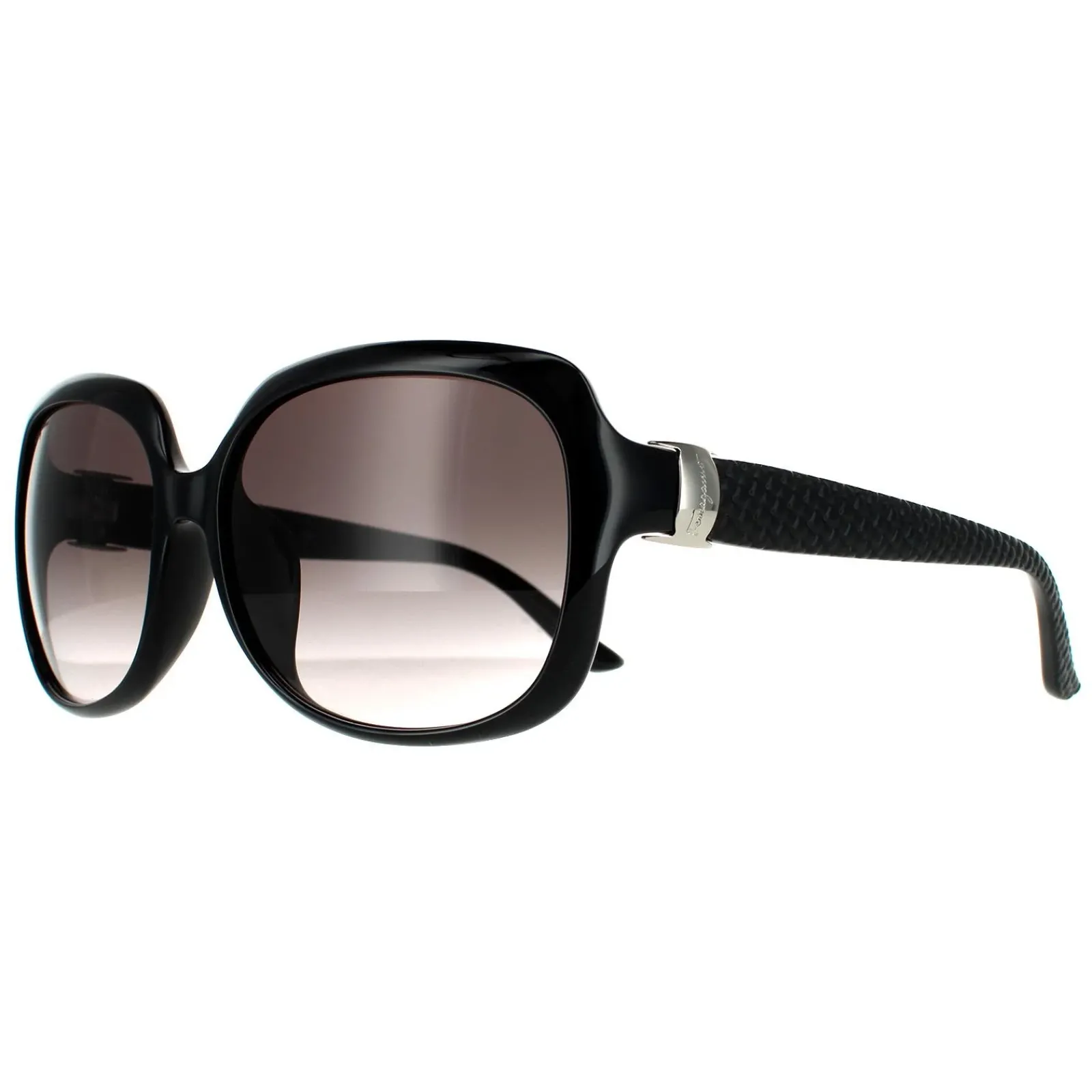 Salvatore Ferragamo Rectangle^Sunglasses SF739SA 001 Black Grey Gradient