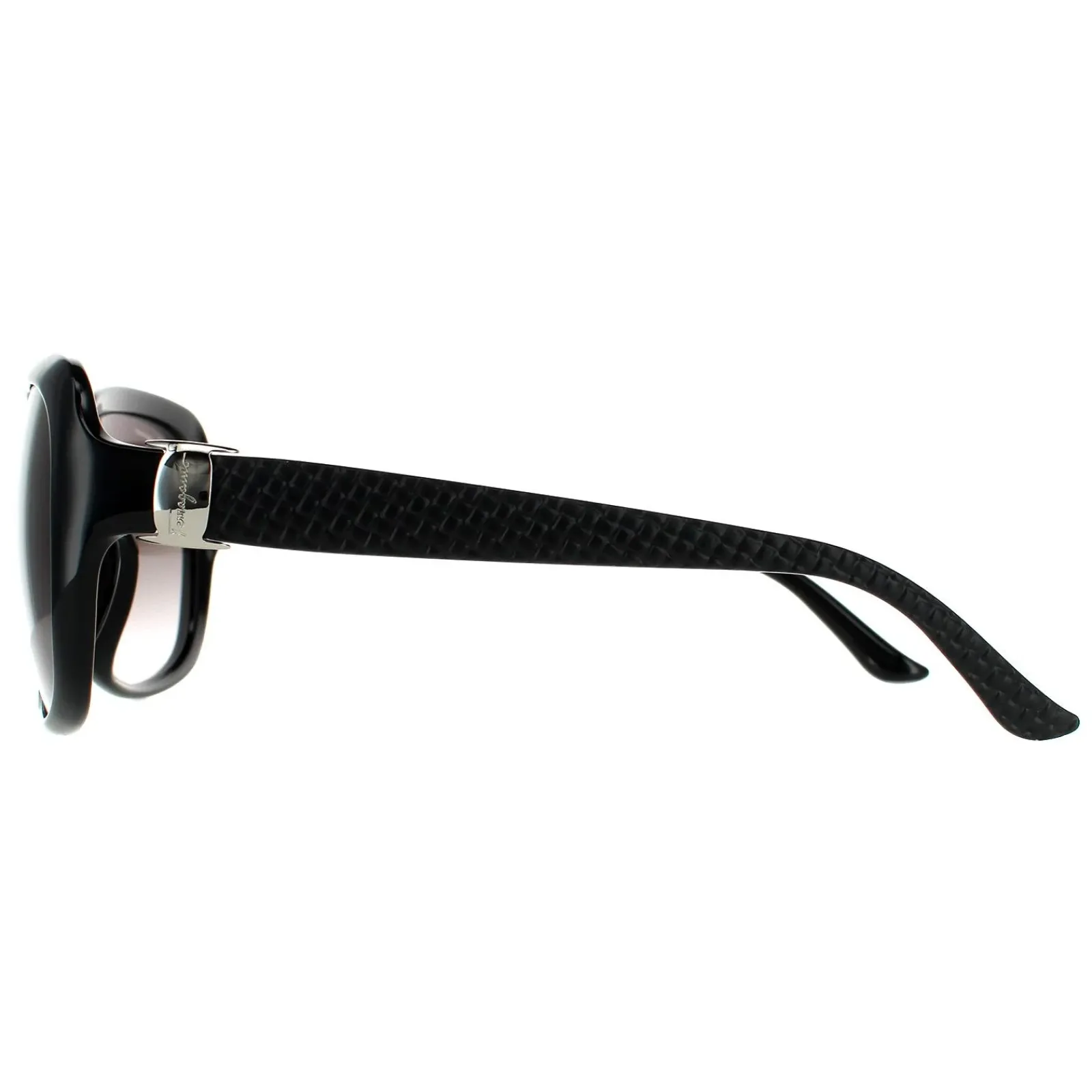 Salvatore Ferragamo Rectangle^Sunglasses SF739SA 001 Black Grey Gradient