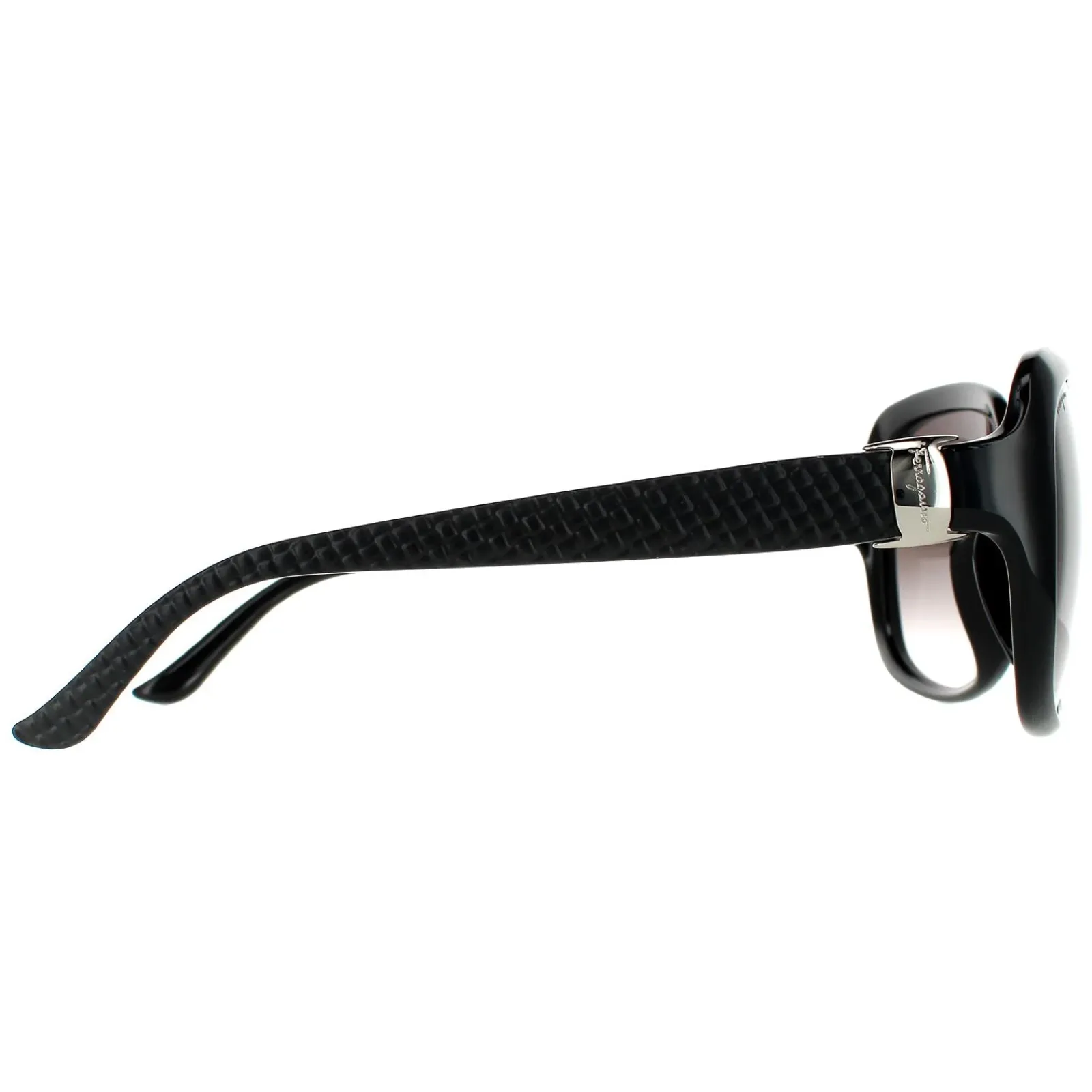 Salvatore Ferragamo Rectangle^Sunglasses SF739SA 001 Black Grey Gradient