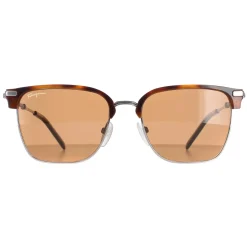 Salvatore Ferragamo Rectangle^Sunglasses SF227S 085 Light Ruthenium Tortoise Bro