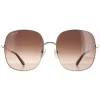 Salvatore Ferragamo Square^Sunglasses SF300S 703 Gold Brown Gradient