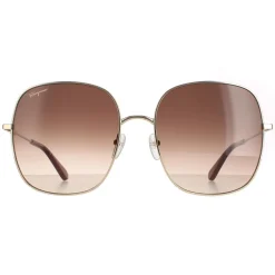 Salvatore Ferragamo Square^Sunglasses SF300S 703 Gold Brown Gradient