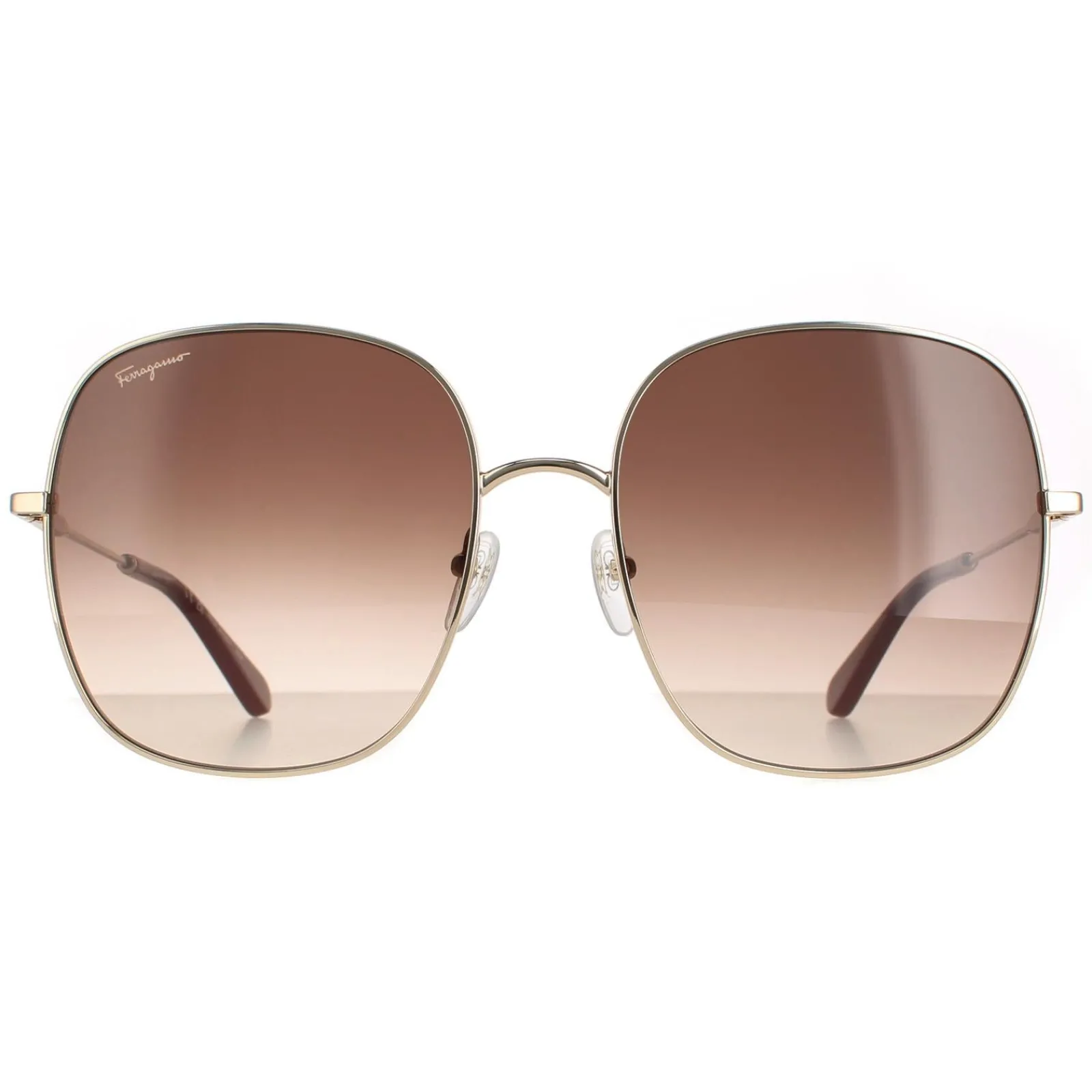 Salvatore Ferragamo Square^Sunglasses SF300S 703 Gold Brown Gradient