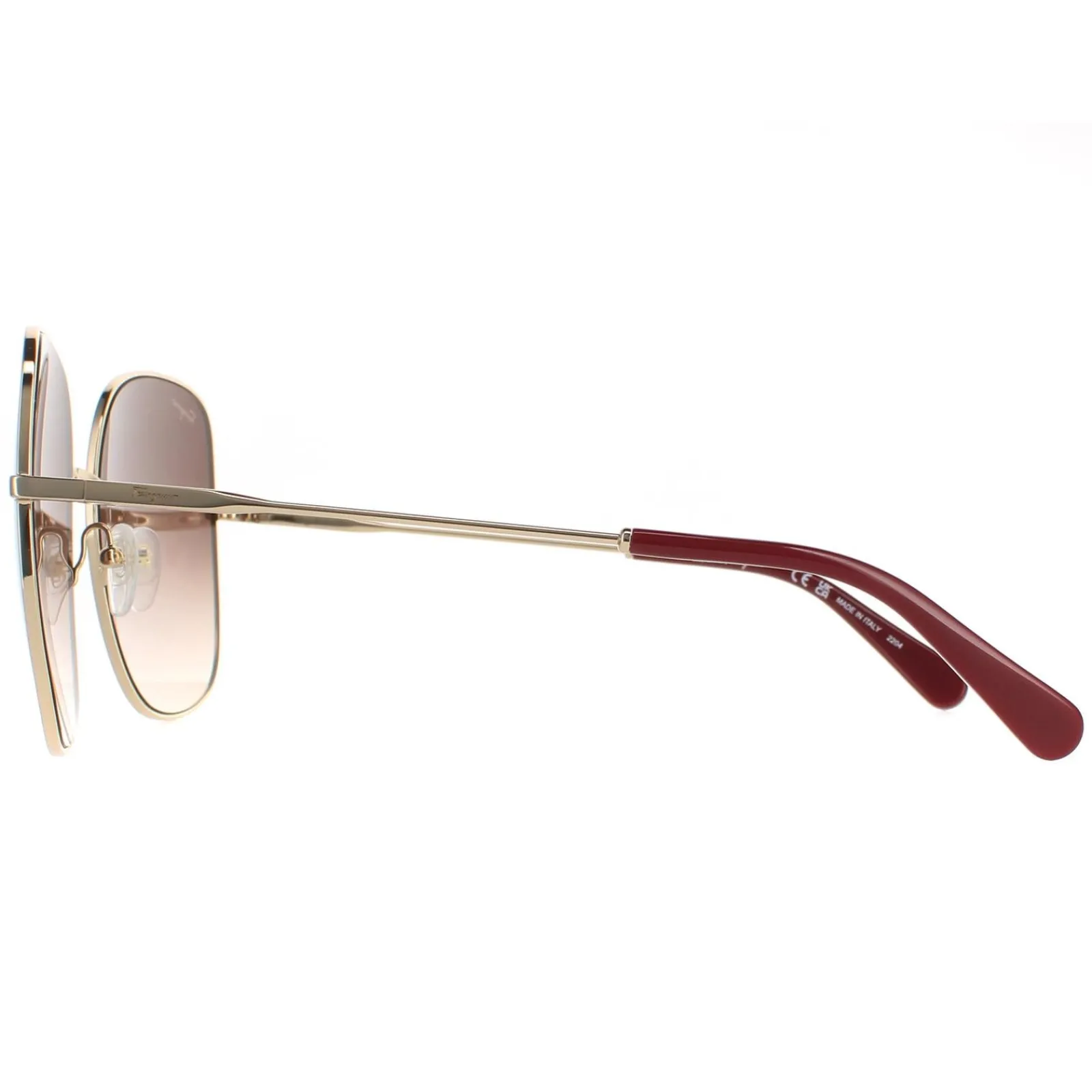 Salvatore Ferragamo Square^Sunglasses SF300S 703 Gold Brown Gradient
