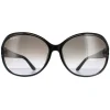 Salvatore Ferragamo Oval^Sunglasses SF770SA 001 Black Grey Gradient