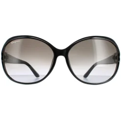Salvatore Ferragamo Oval^Sunglasses SF770SA 001 Black Grey Gradient