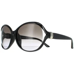 Salvatore Ferragamo Oval^Sunglasses SF770SA 001 Black Grey Gradient