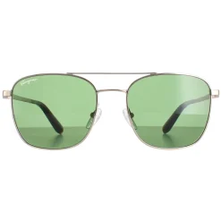 Salvatore Ferragamo Aviator^Sunglasses SF158S 717 Golld Green