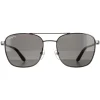 Salvatore Ferragamo Aviator^Sunglasses SF158S 015 Dark Gunmetal Smoke Grey