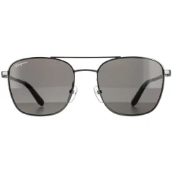 Salvatore Ferragamo Aviator^Sunglasses SF158S 015 Dark Gunmetal Smoke Grey