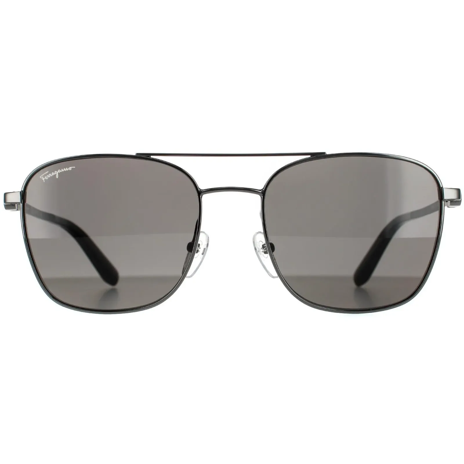 Salvatore Ferragamo Aviator^Sunglasses SF158S 015 Dark Gunmetal Smoke Grey