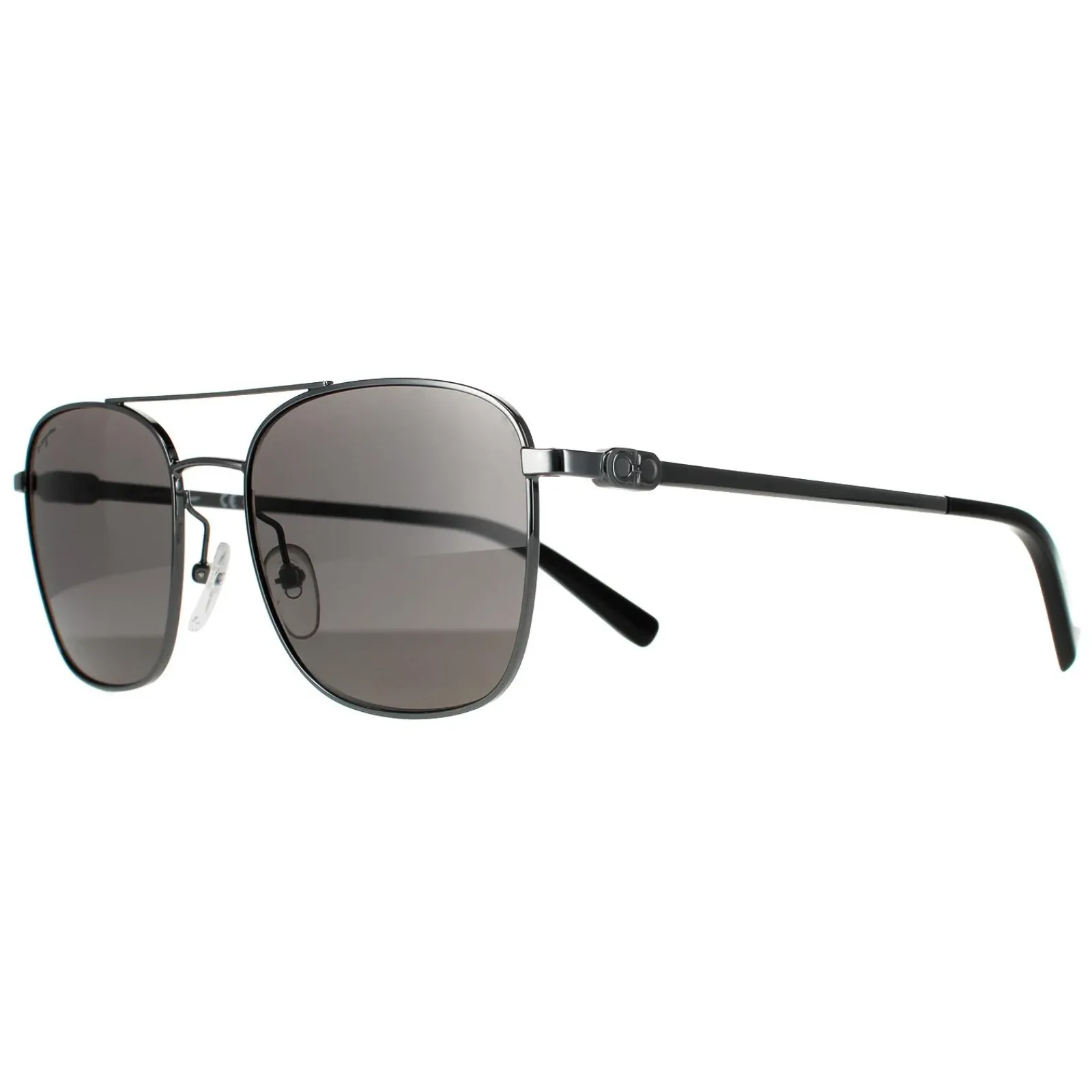 Salvatore Ferragamo Aviator^Sunglasses SF158S 015 Dark Gunmetal Smoke Grey