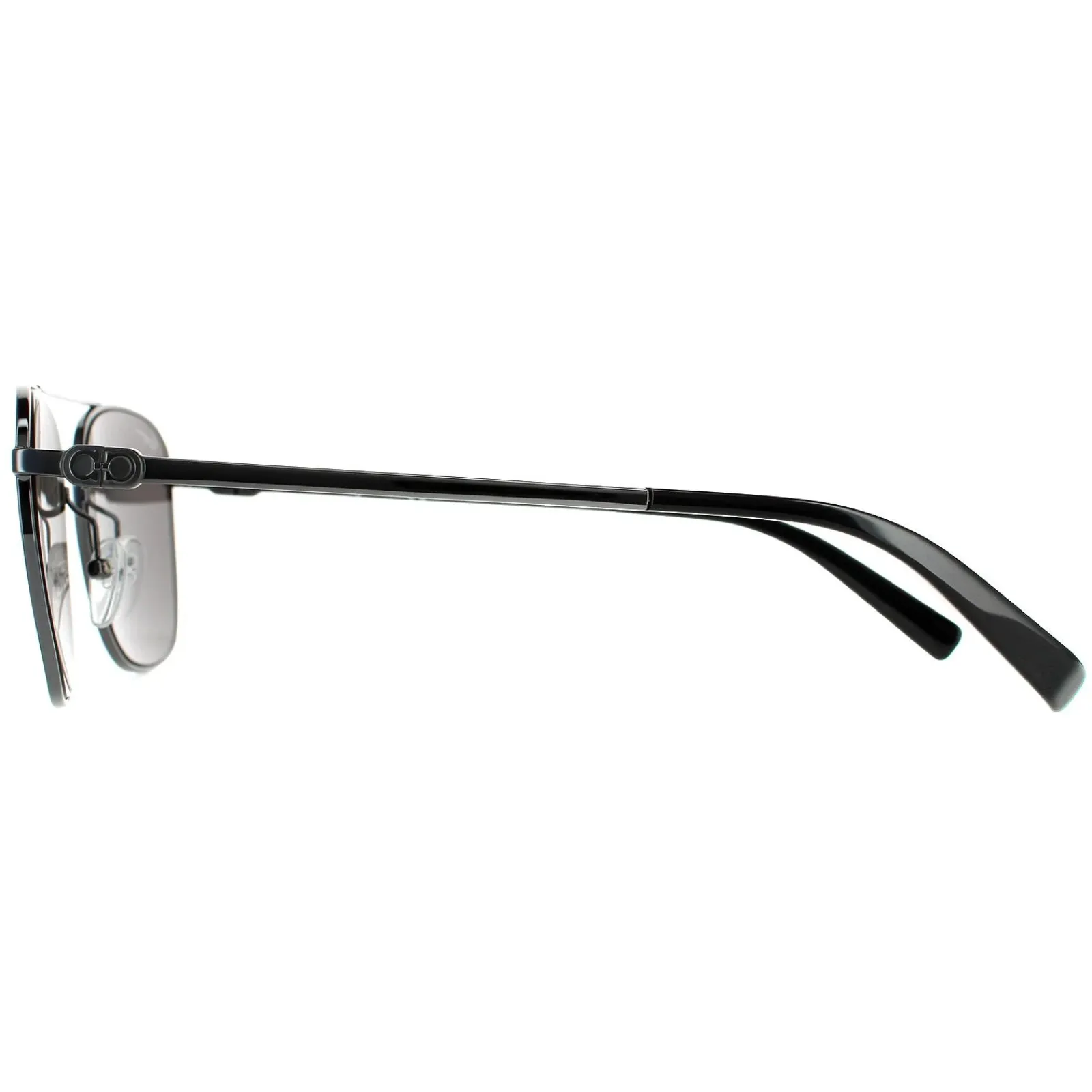Salvatore Ferragamo Aviator^Sunglasses SF158S 015 Dark Gunmetal Smoke Grey