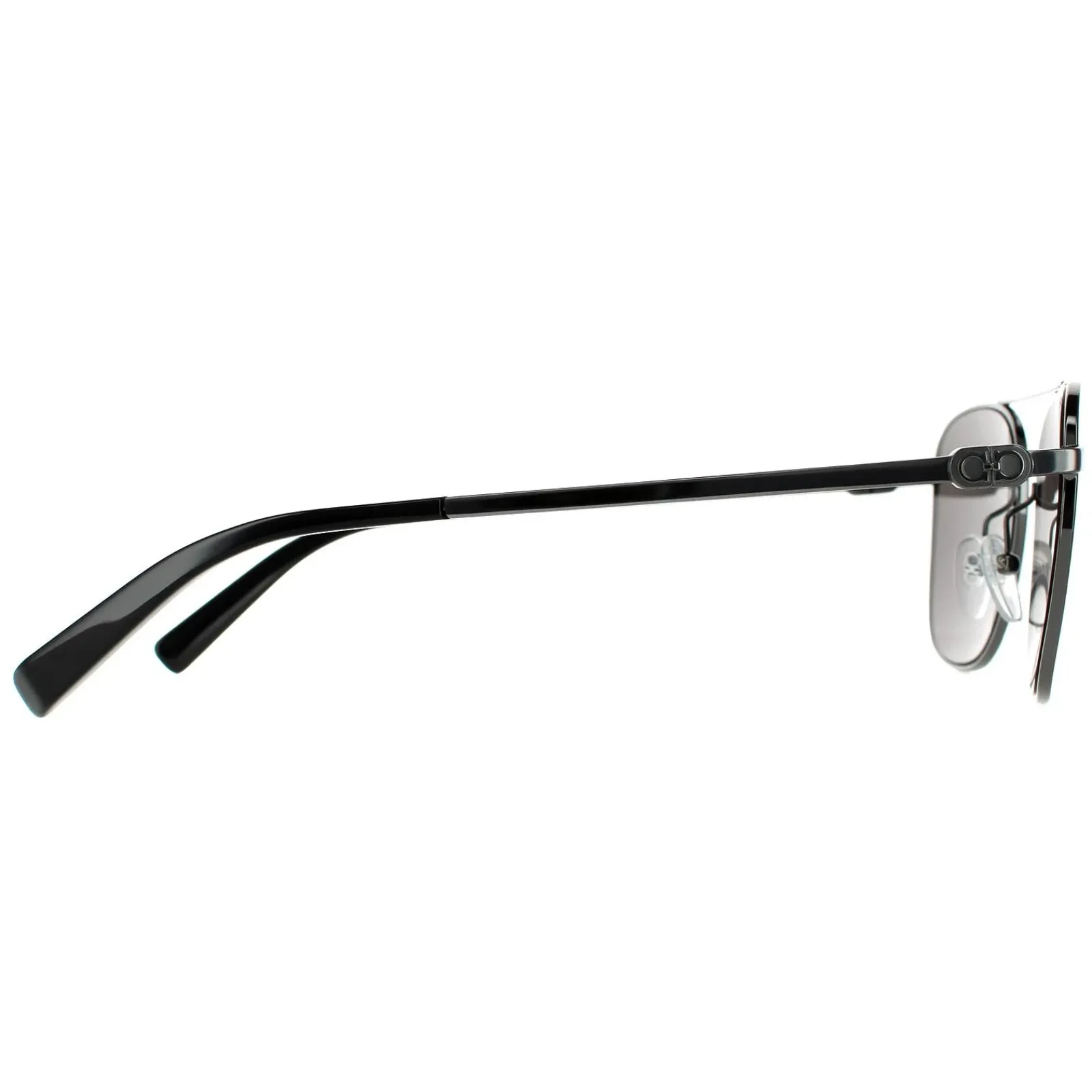 Salvatore Ferragamo Aviator^Sunglasses SF158S 015 Dark Gunmetal Smoke Grey