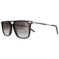 Salvatore Ferragamo Square^Sunglasses SF966S 001 Black and Silver Grey Gradie