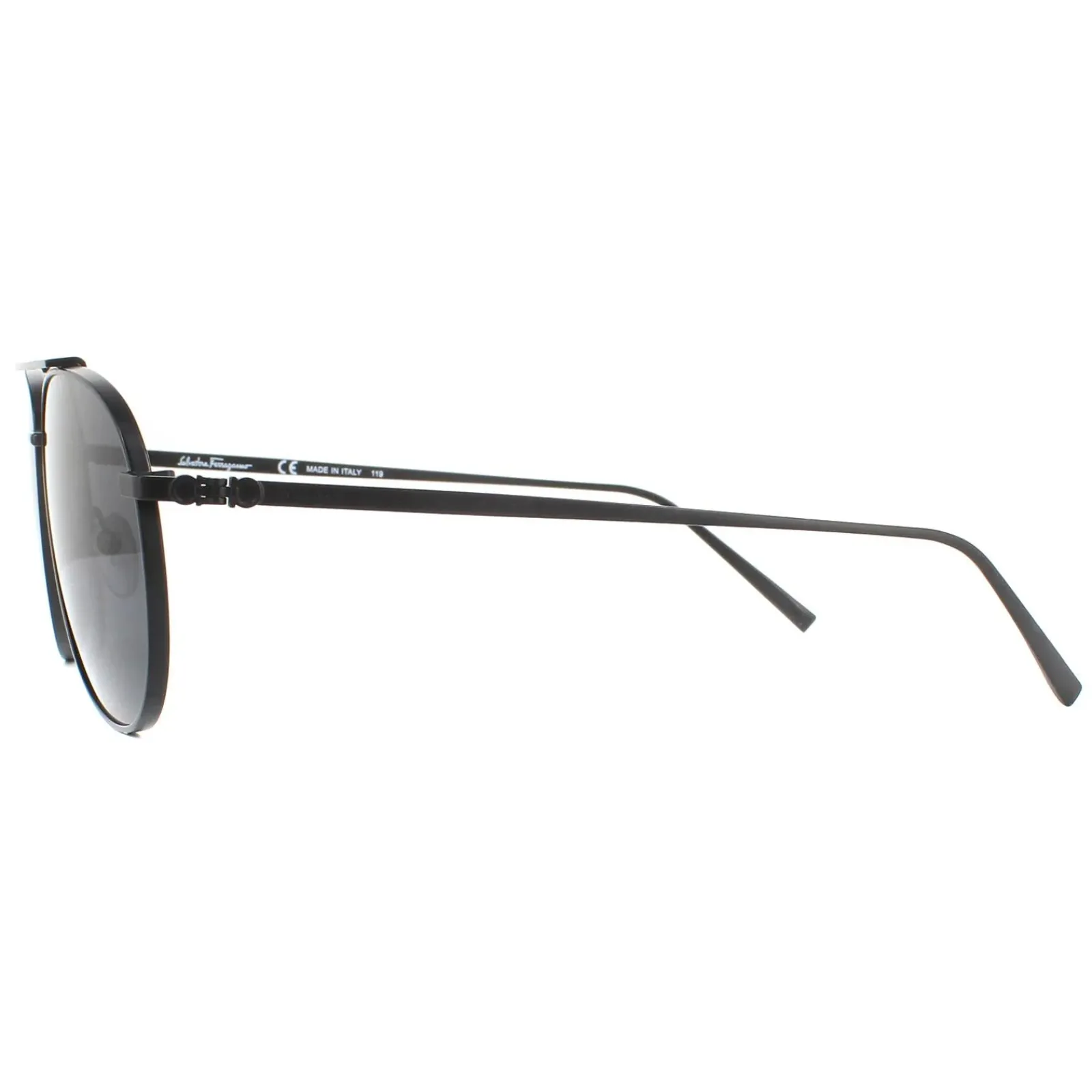 Salvatore Ferragamo Aviator|Aviator^Sunglasses SF201S 002 Matte Black Grey