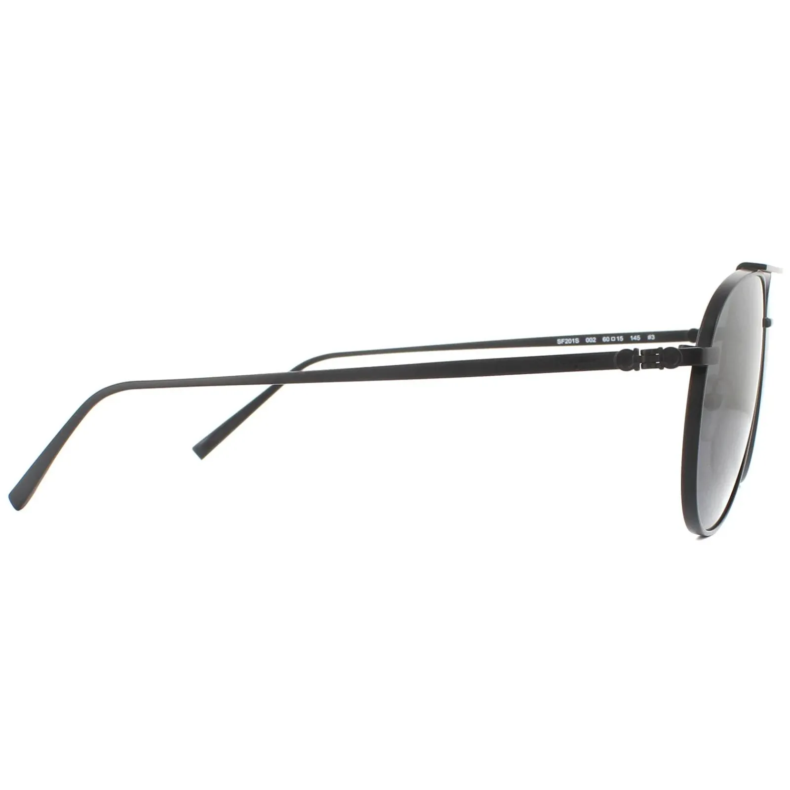 Salvatore Ferragamo Aviator|Aviator^Sunglasses SF201S 002 Matte Black Grey
