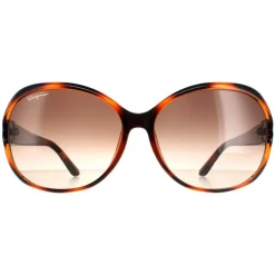 Salvatore Ferragamo Oval^Sunglasses SF770SA 214 Tortoise Brown Gradient