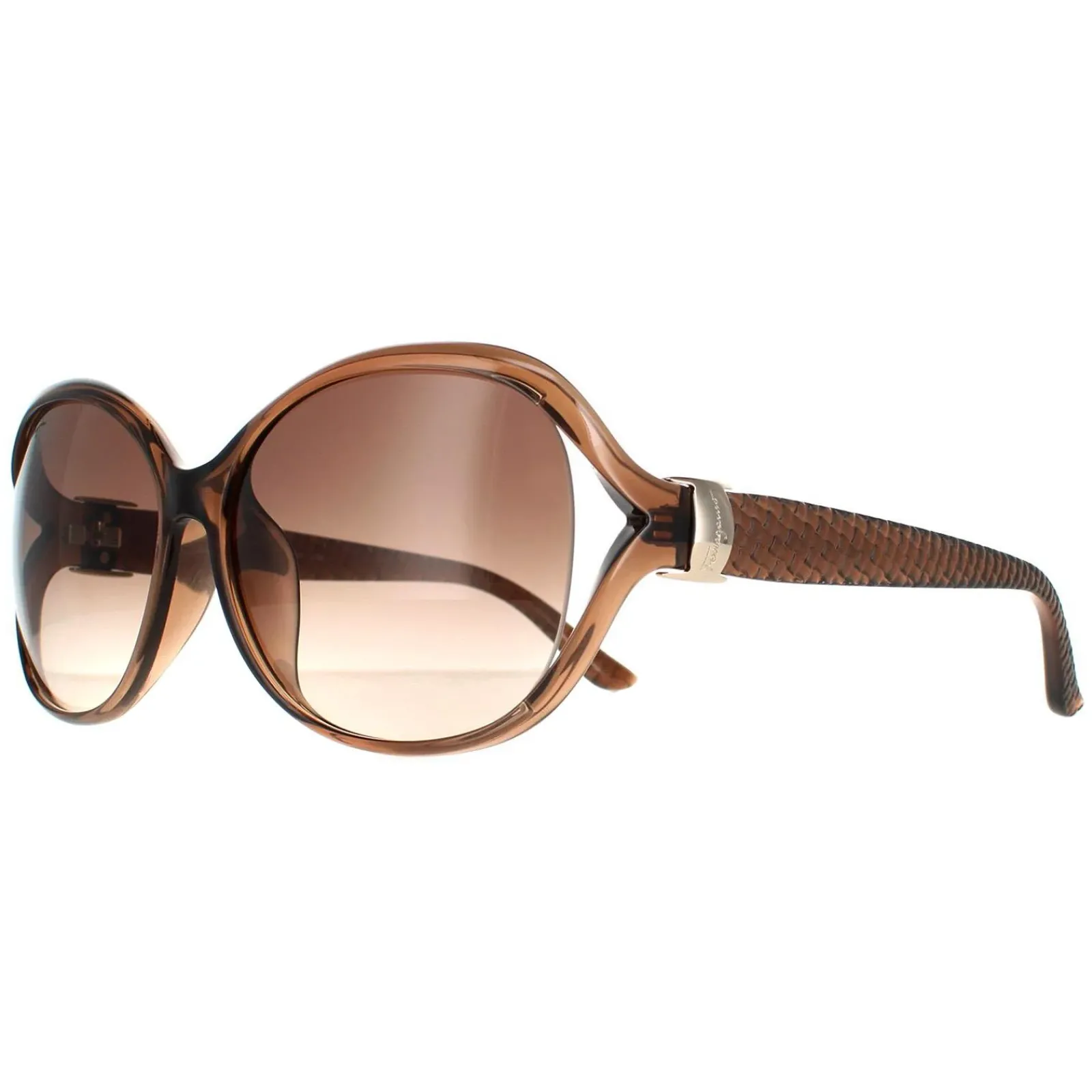 Salvatore Ferragamo Oval^Sunglasses SF770SA 213 Light Brown Brown Gradient
