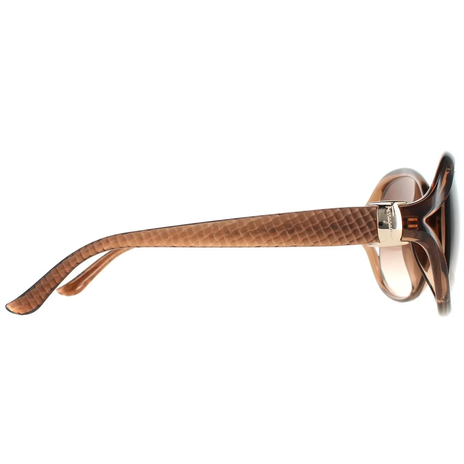 Salvatore Ferragamo Oval^Sunglasses SF770SA 213 Light Brown Brown Gradient