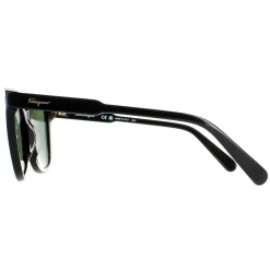 Salvatore Ferragamo Square^Sunglasses SF815S 001 Black Green