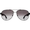 Salvatore Ferragamo Aviator^Sunglasses SF275S 002 Matte Black Grey Gradient