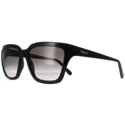 Salvatore Ferragamo Square^Sunglasses SF1018S 001 Black Grey Gradient