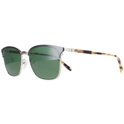 Salvatore Ferragamo Square^Sunglasses SF180S 017 Black With Shiny Gold Tortoi