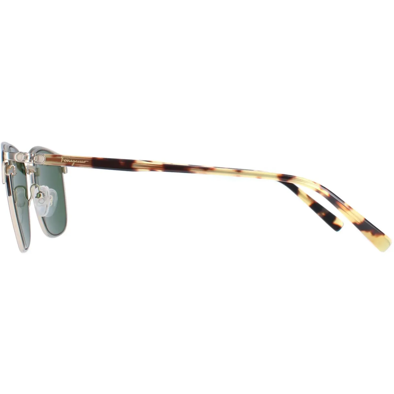 Salvatore Ferragamo Square^Sunglasses SF180S 017 Black With Shiny Gold Tortoi