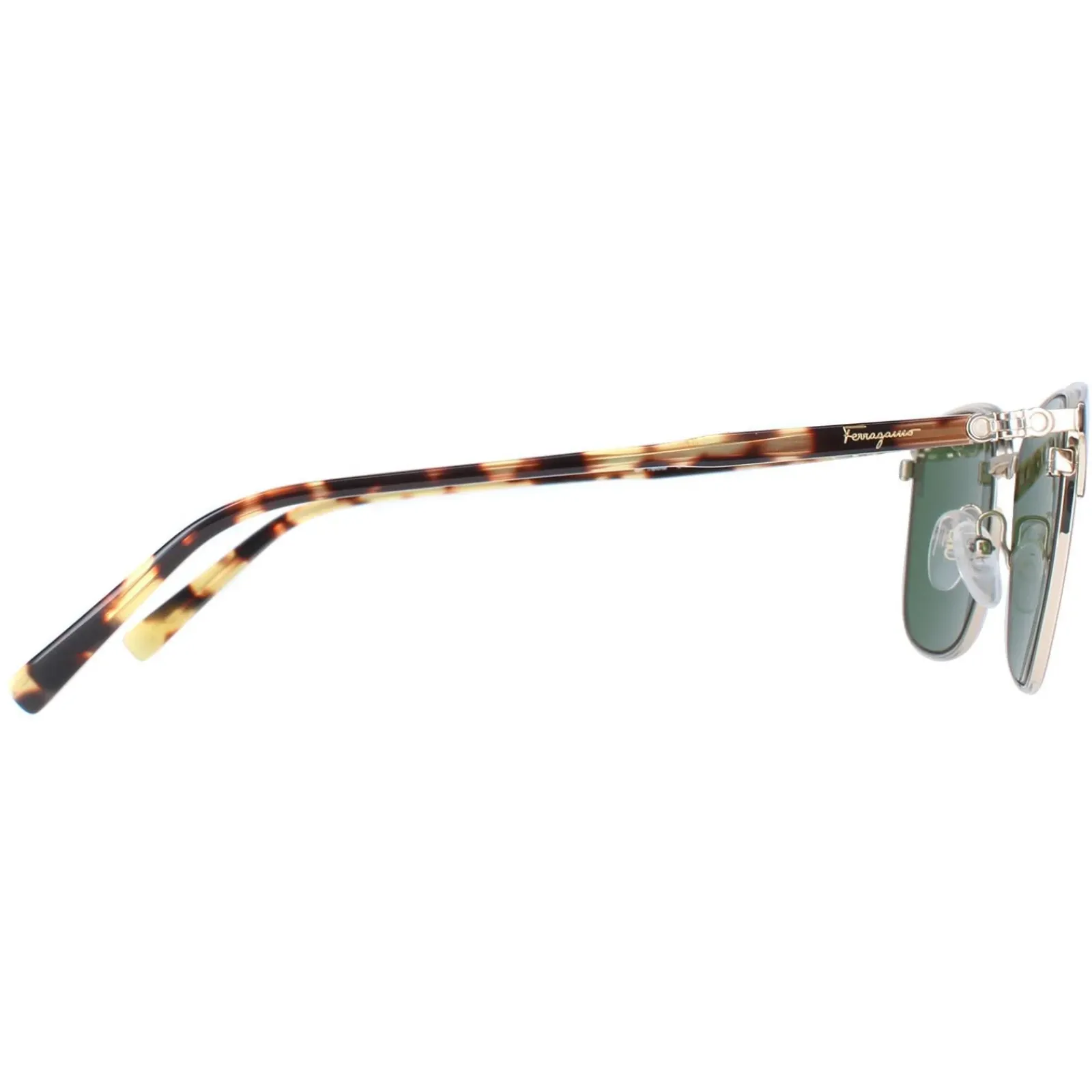 Salvatore Ferragamo Square^Sunglasses SF180S 017 Black With Shiny Gold Tortoi