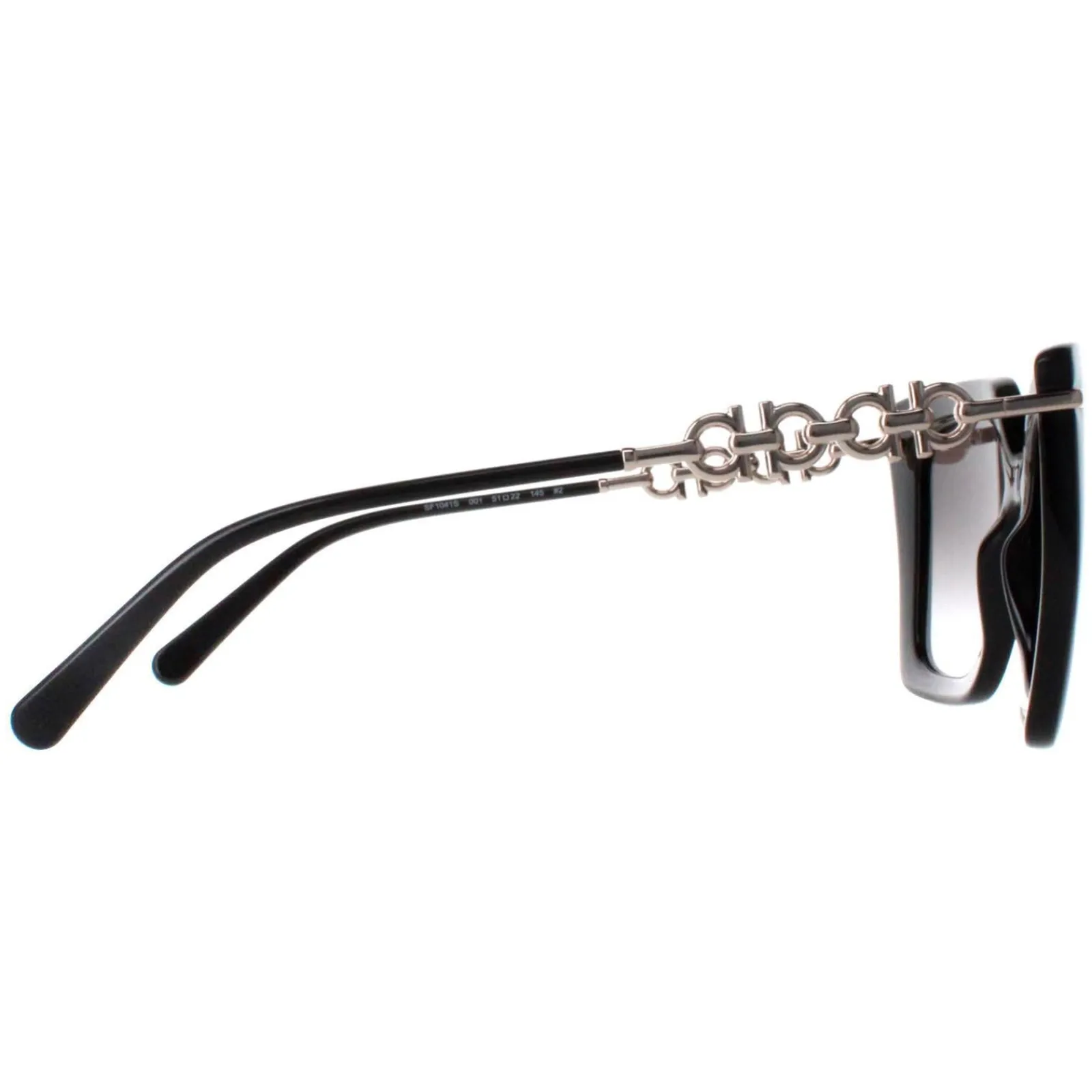 Salvatore Ferragamo Square^Sunglasses SF1041S 001 Black Smoke Gradient