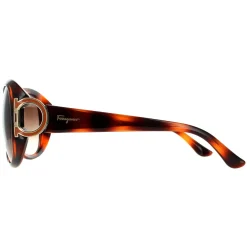 Salvatore Ferragamo Oval^Sunglasses SF668 238 Tortoise Brown Gradient