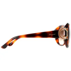 Salvatore Ferragamo Oval^Sunglasses SF668 238 Tortoise Brown Gradient