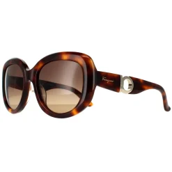 Salvatore Ferragamo Oval^Sunglasses SF727S 214 Tortoise Brown Gradient