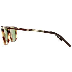Salvatore Ferragamo Square^Sunglasses SF966S 216 Striped Brown Solid Green