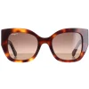 Salvatore Ferragamo Square^Sunglasses SF1045S 238 Classic Tortoise Brown Grad