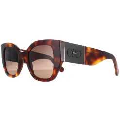 Salvatore Ferragamo Square^Sunglasses SF1045S 238 Classic Tortoise Brown Grad